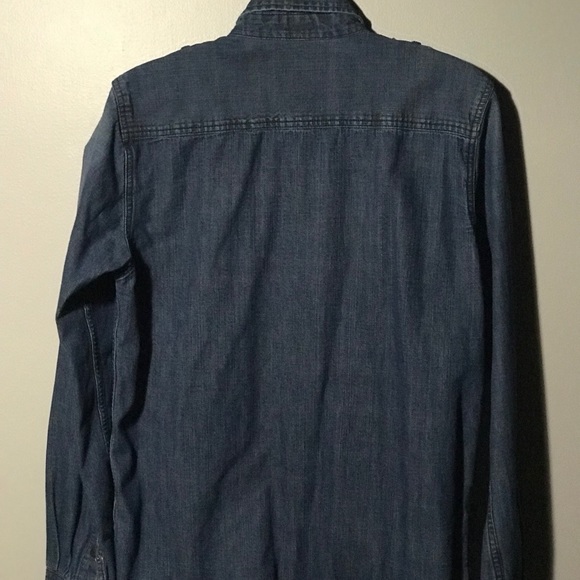 blue denim shirt with long sleeves - Picture 4 of 8